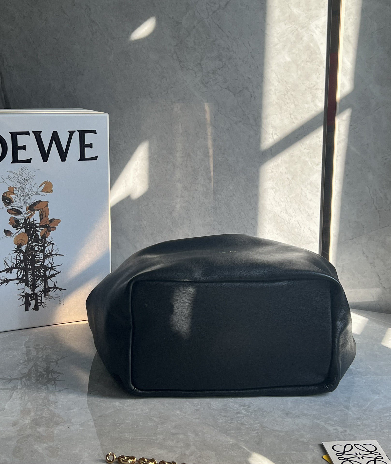 Loewe Small Squeeze Bag in Mellow Nappa Lambskin Black